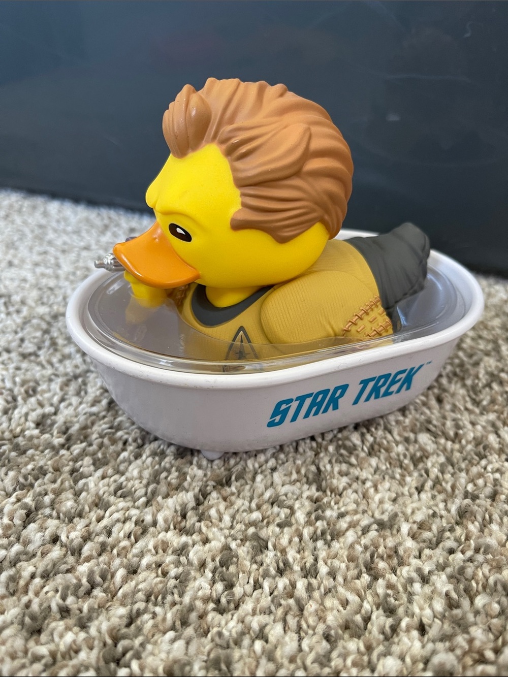 Yellow Captain Kirk Star Trek Rubber Duck Bath Toy